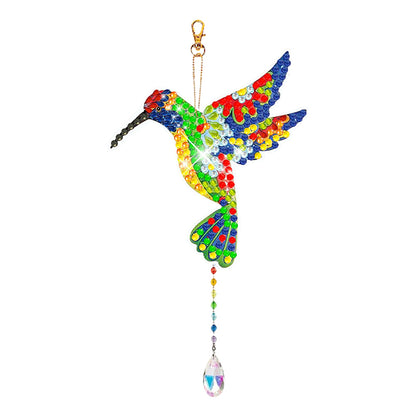 Suncatcher Double Sided Crystal Painting Ornaments for Window Decor(Hummingbird)