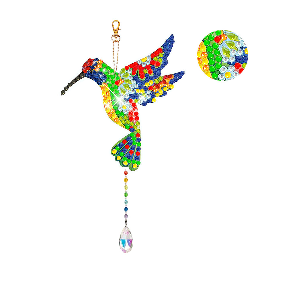 Suncatcher Double Sided Crystal Painting Ornaments for Window Decor(Hummingbird)