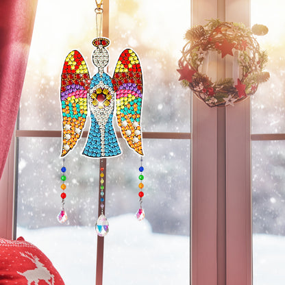 Suncatcher Double Sided Crystal Painting Ornaments for Windows Decor (Angel)