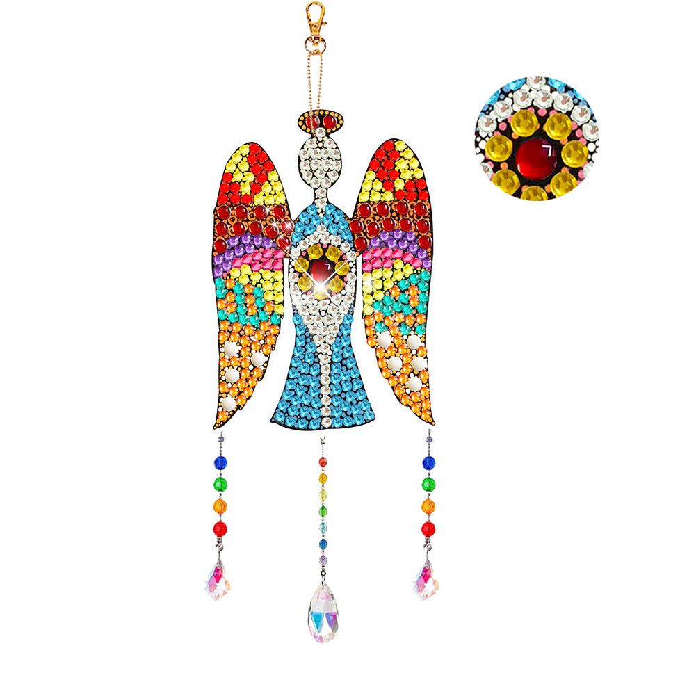 Suncatcher Double Sided Crystal Painting Ornaments for Windows Decor (Angel)