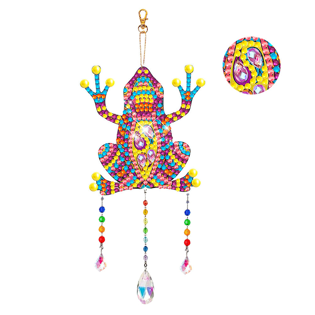 Suncatcher Double Sided Crystal Painting Ornaments for Windows Decor (Frog)