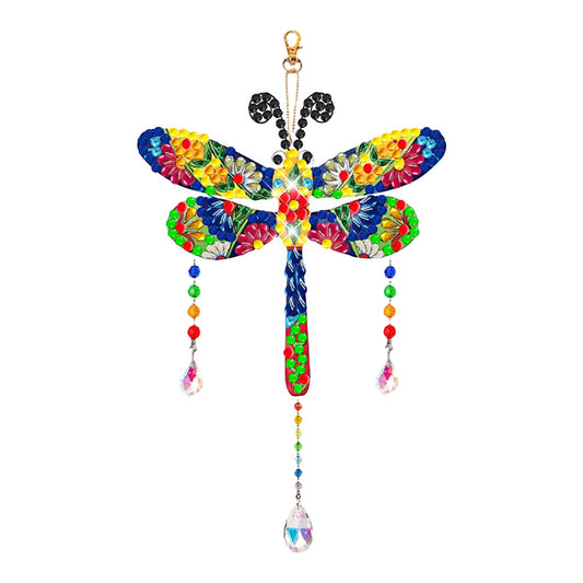 Suncatcher Double Sided Crystal Painting Ornaments for Windows Decor (Dragonfly)