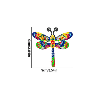 Suncatcher Double Sided Crystal Painting Ornaments for Windows Decor (Dragonfly)