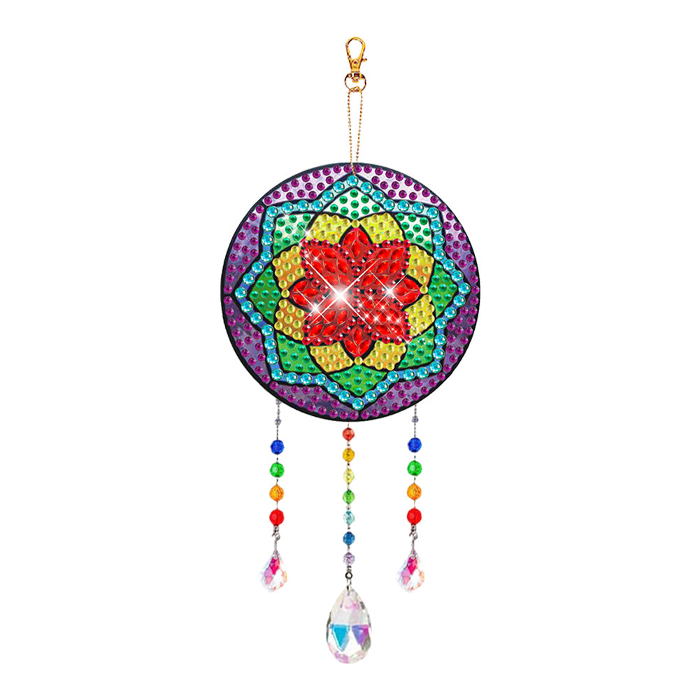 Suncatcher Double Sided Crystal Painting Ornament for Window Decor(Petal Flower)