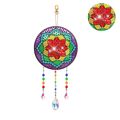 Suncatcher Double Sided Crystal Painting Ornament for Window Decor(Petal Flower)