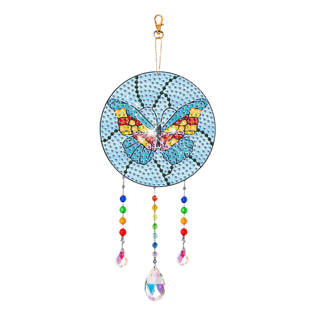 Suncatcher Double Sided Crystal Painting Ornaments for Windows Decor (Butterfly)