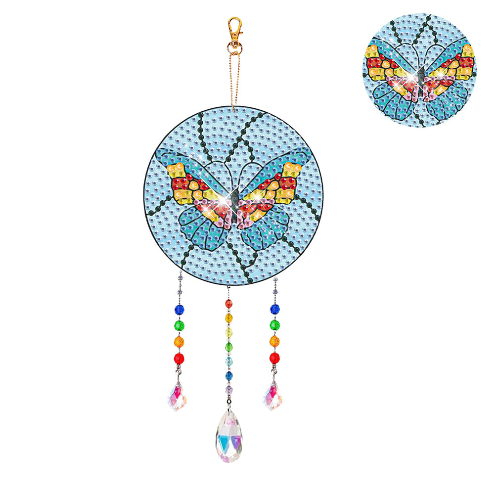Suncatcher Double Sided Crystal Painting Ornaments for Windows Decor (Butterfly)