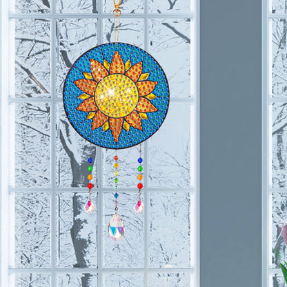 Suncatcher Double Sided Crystal Painting Ornaments for Windows Decor (Gerbera)