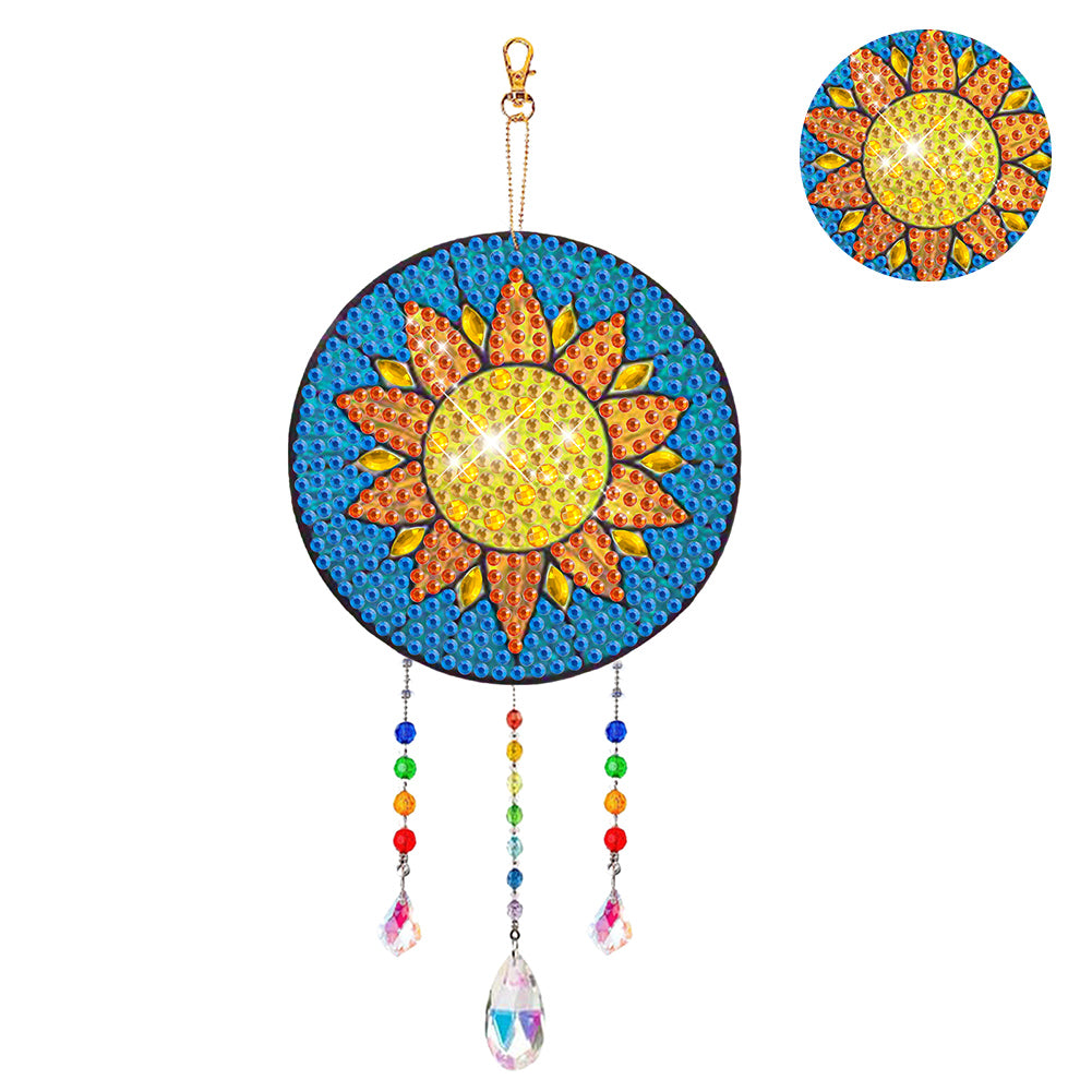 Suncatcher Double Sided Crystal Painting Ornaments for Windows Decor (Gerbera)