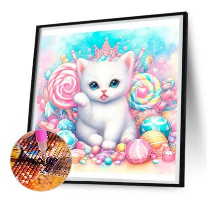 Candy Kitten - Full Round Drill Diamond Painting 30*30CM