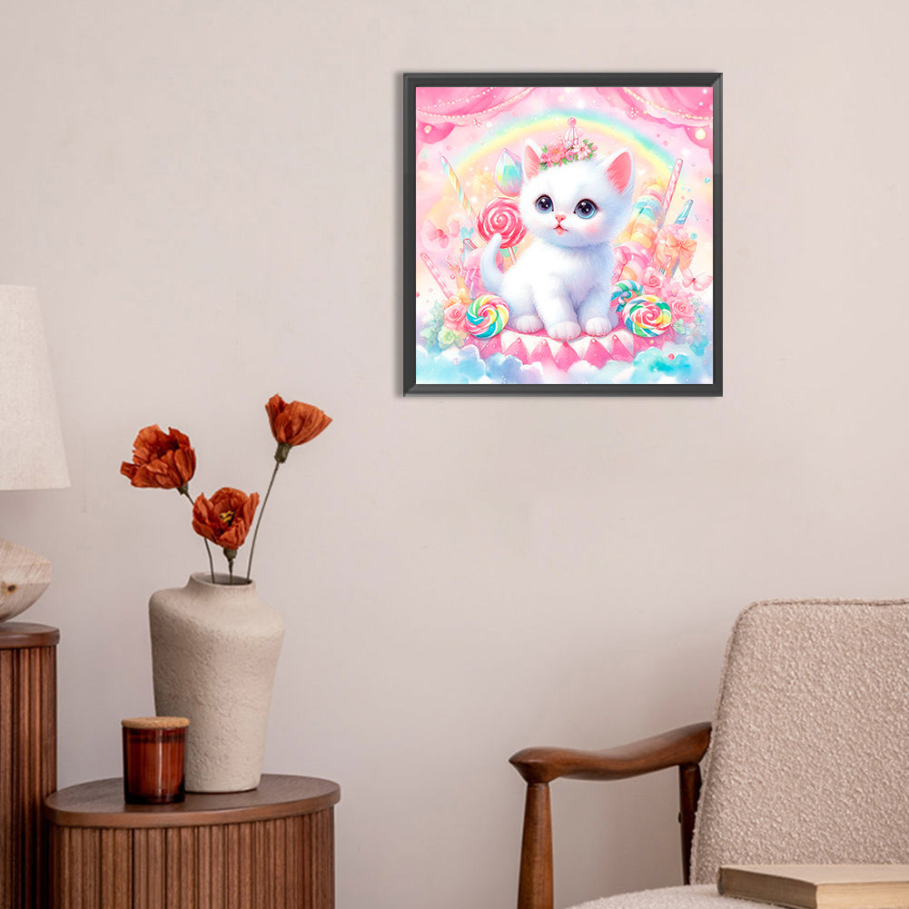 Candy Kitten - Full Round Drill Diamond Painting 30*30CM