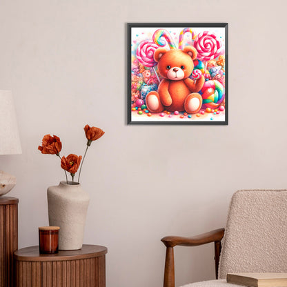 Candy Bear - Full Round Drill Diamond Painting 30*30CM