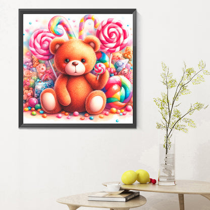 Candy Bear - Full Round Drill Diamond Painting 30*30CM