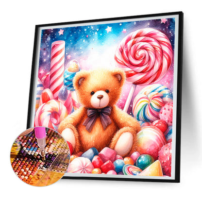 Candy Bear - Full Round Drill Diamond Painting 30*30CM