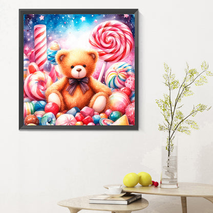 Candy Bear - Full Round Drill Diamond Painting 30*30CM