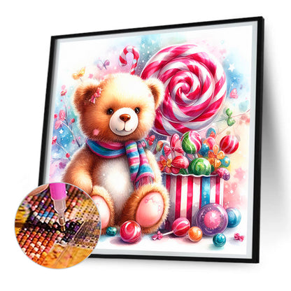 Candy Bear - Full Round Drill Diamond Painting 30*30CM