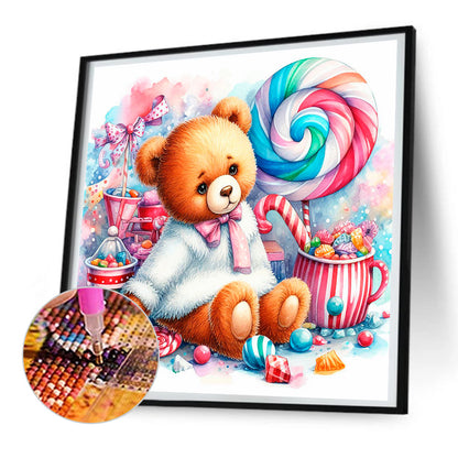 Candy Bear - Full Round Drill Diamond Painting 30*30CM