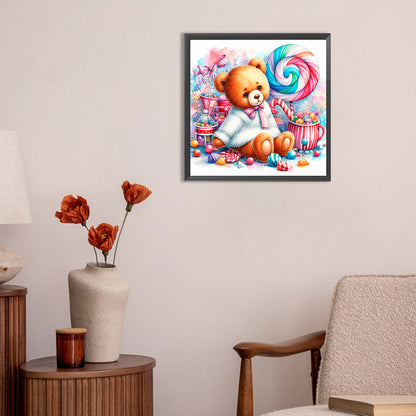 Candy Bear - Full Round Drill Diamond Painting 30*30CM