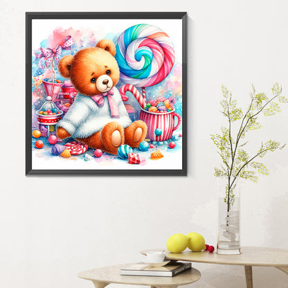 Candy Bear - Full Round Drill Diamond Painting 30*30CM