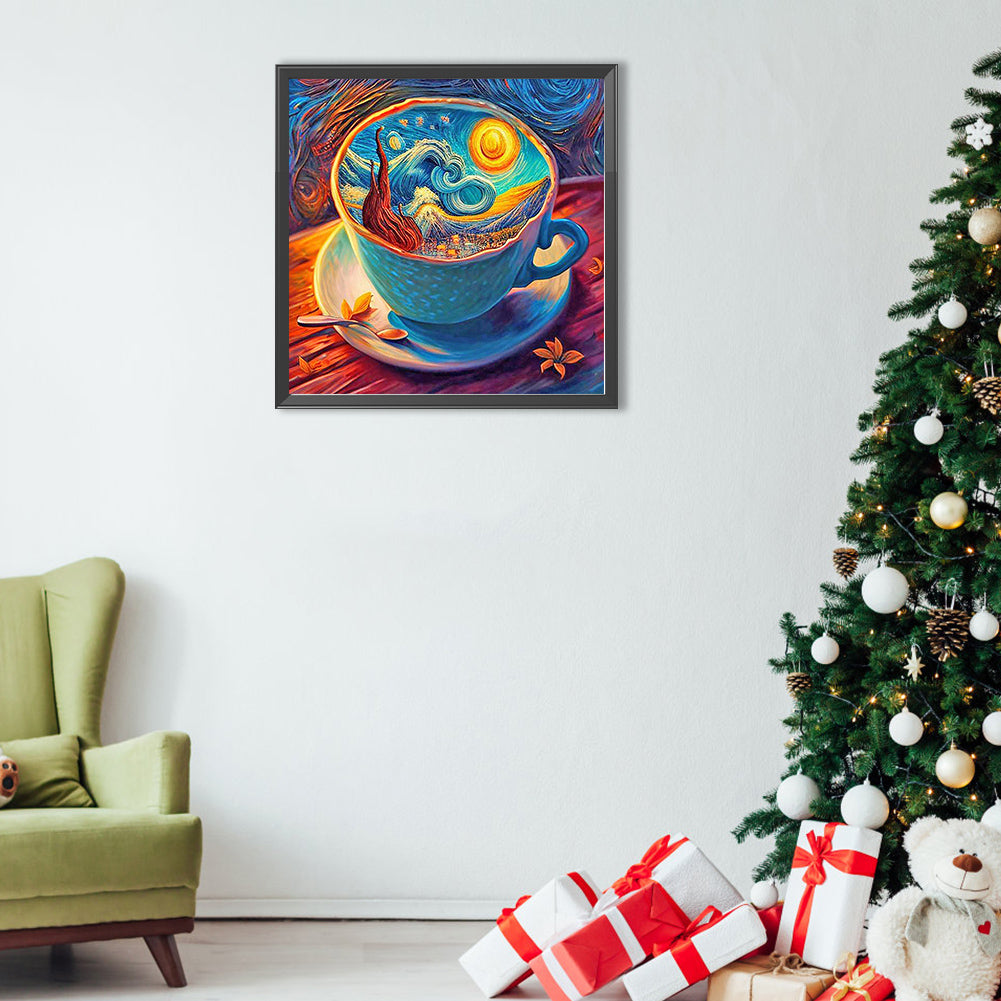 Starry Sky Coffee - Full Round Drill Diamond Painting 40*40CM