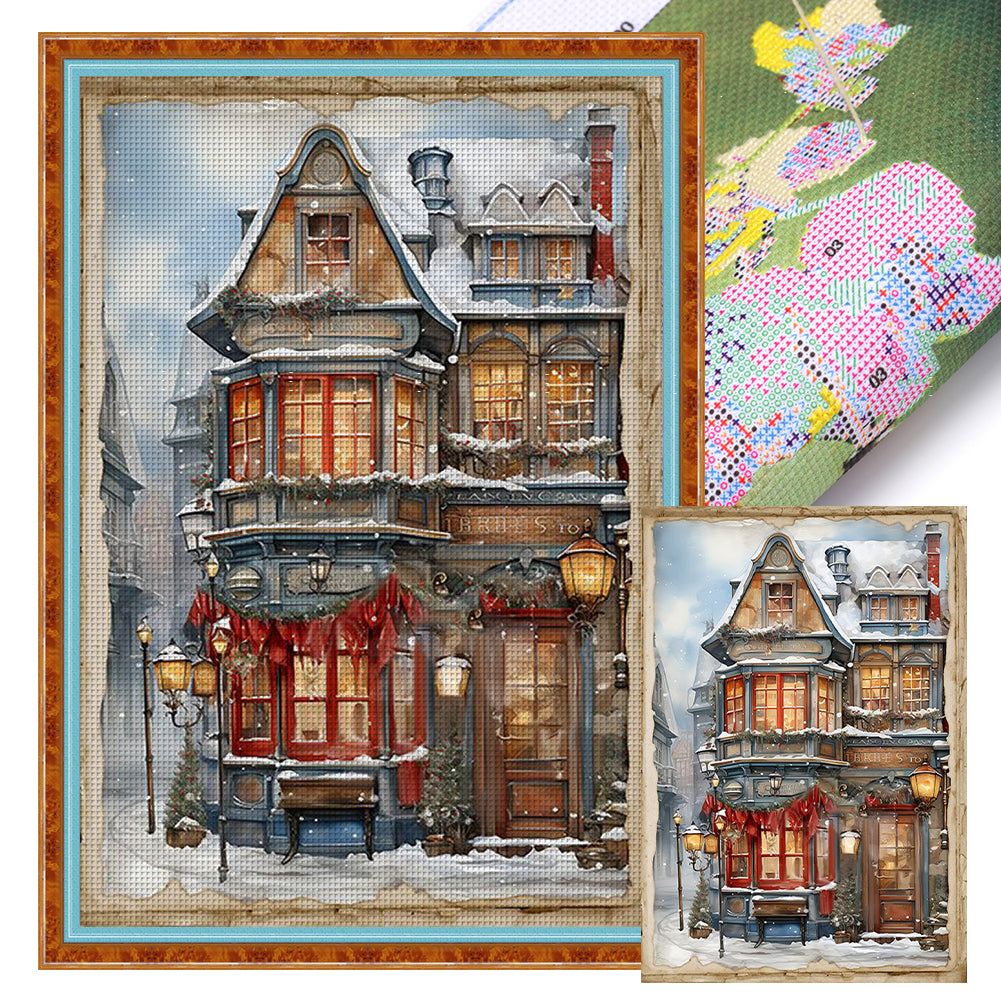 Winter Cabin - 11CT Stamped Cross Stitch 40*60CM