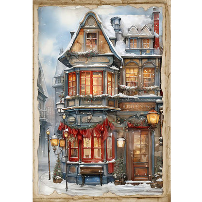 Winter Cabin - 11CT Stamped Cross Stitch 40*60CM