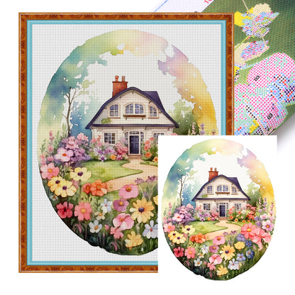 Garden Shed - 11CT Stamped Cross Stitch 50*60CM