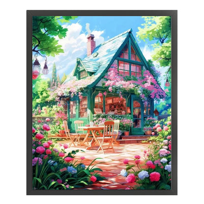 Dream Flower House - 14CT Stamped Cross Stitch 40*50CM