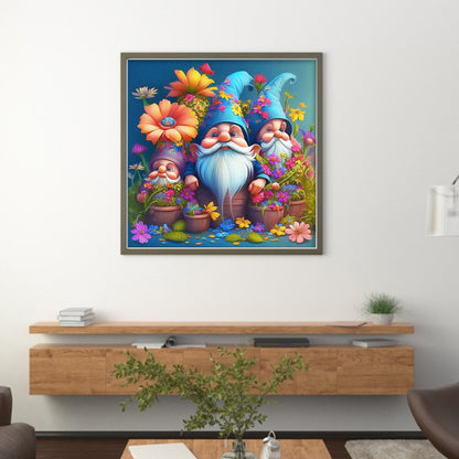 Flower Gnome - 11CT Counted Cross Stitch 40*40CM