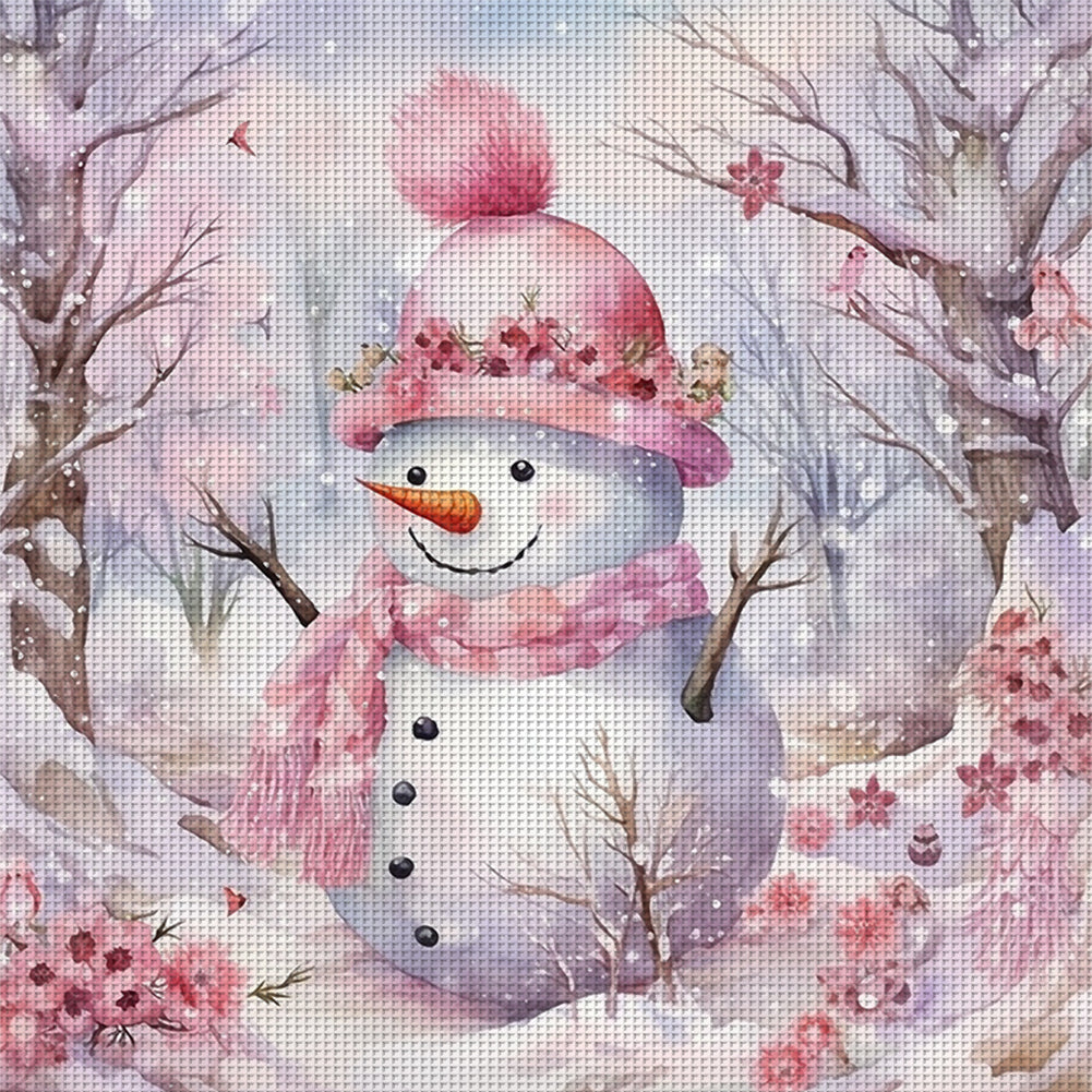 Snowman - 11CT Counted Cross Stitch 40*40CM