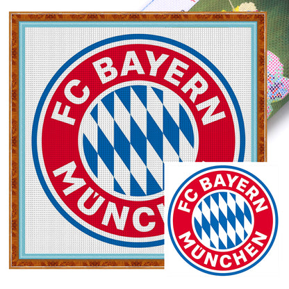 Bayern Munich Football Club Logo - 11CT Stamped Cross Stitch 40*40CM