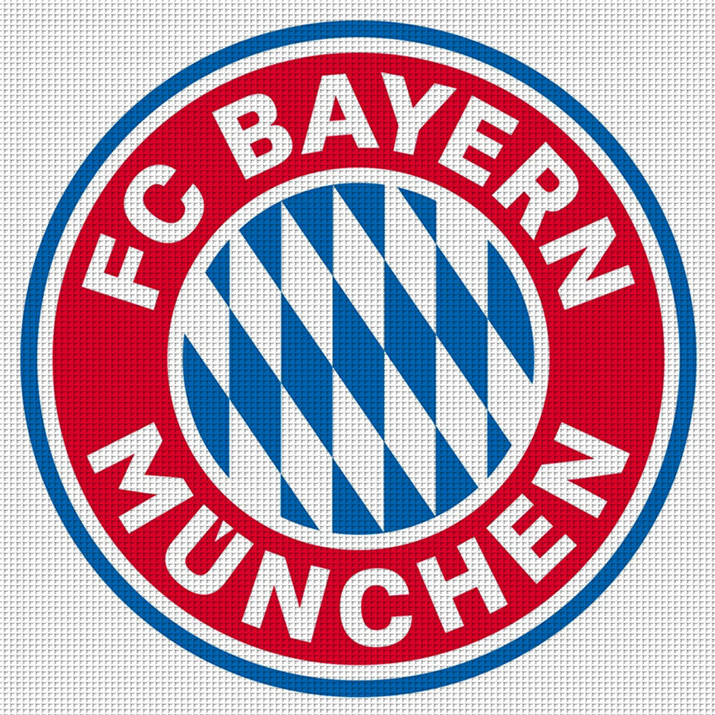 Bayern Munich Football Club Logo - 11CT Stamped Cross Stitch 40*40CM