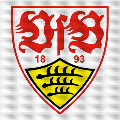 Stuttgart Second Football Team Logo - 11CT Stamped Cross Stitch 40*40CM