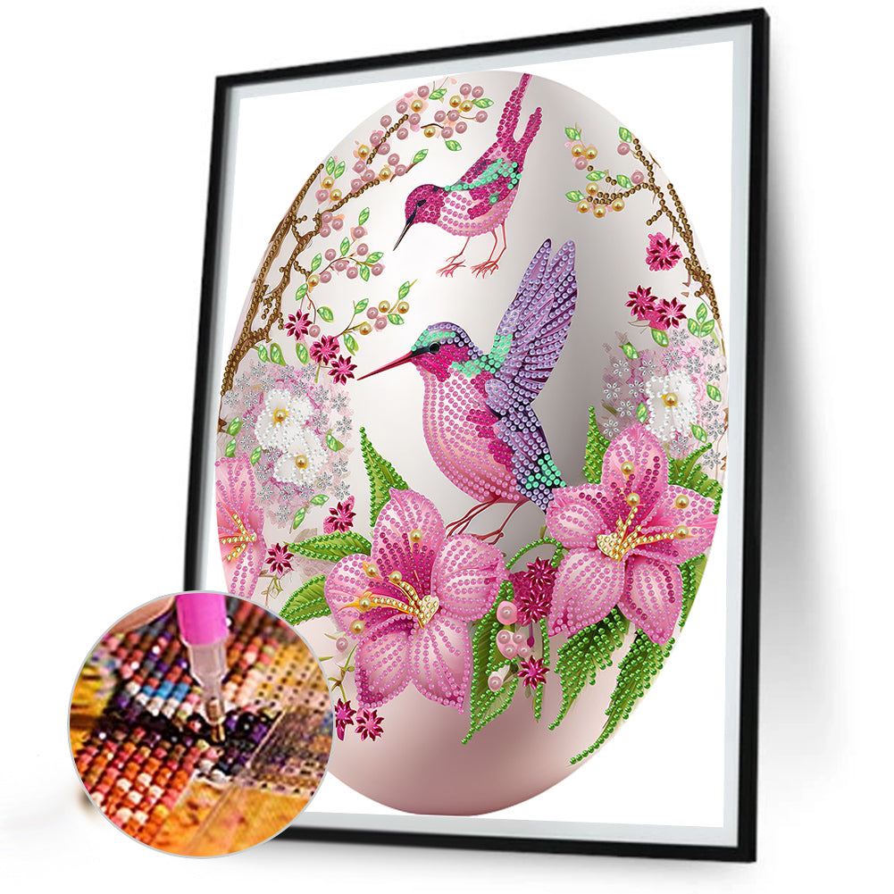 Easter Egg Hummingbird - Special Shaped Drill Diamond Painting 30*40CM