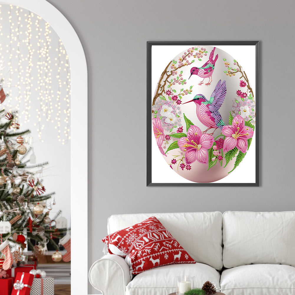 Easter Egg Hummingbird - Special Shaped Drill Diamond Painting 30*40CM