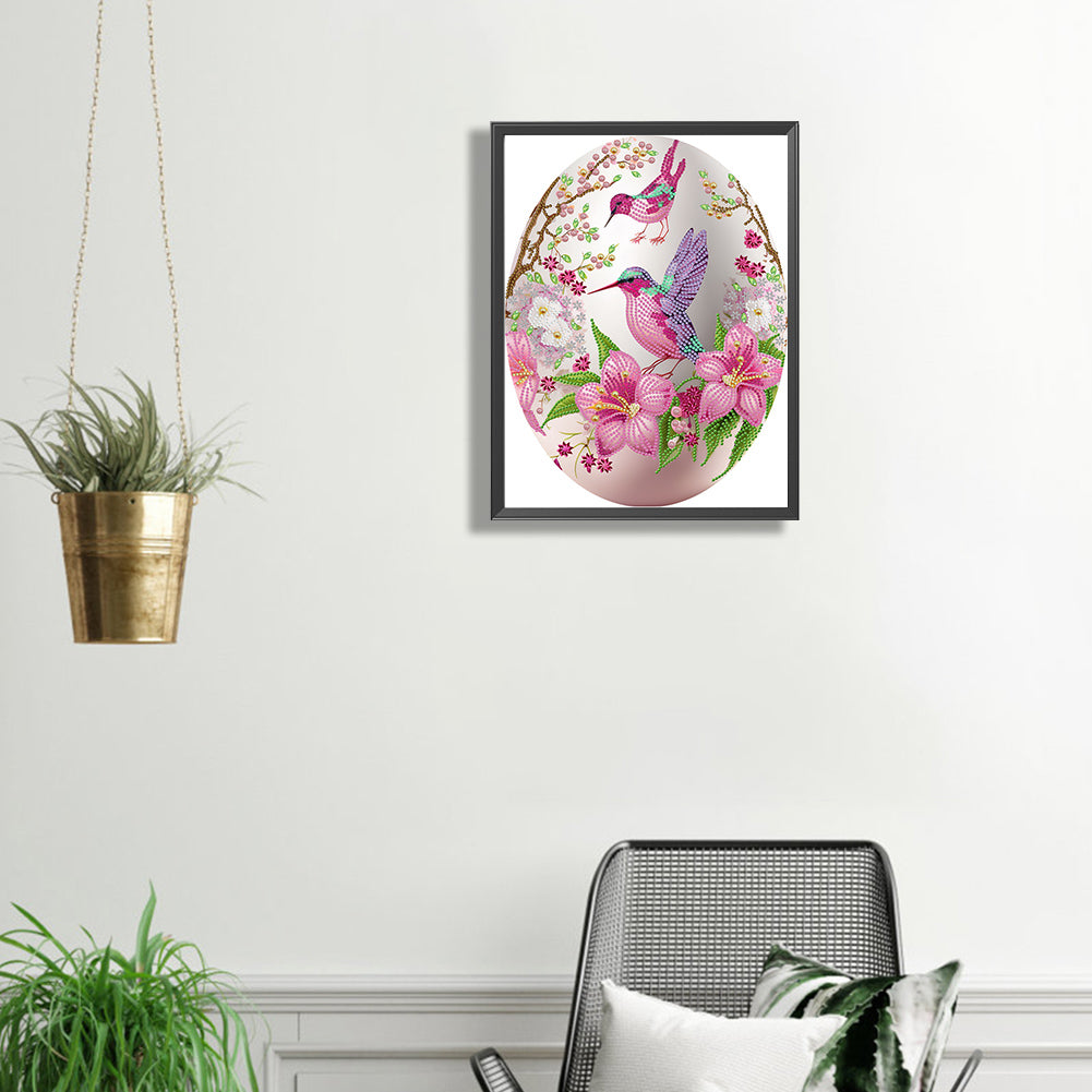 Easter Egg Hummingbird - Special Shaped Drill Diamond Painting 30*40CM