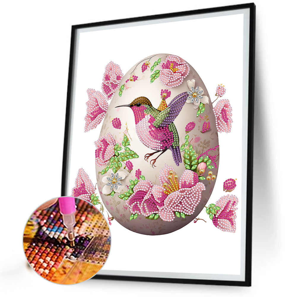 Easter Egg Hummingbird - Special Shaped Drill Diamond Painting 30*40CM