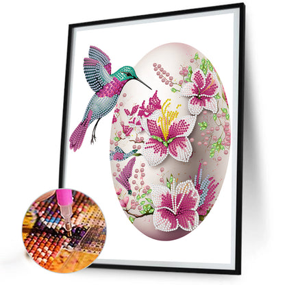 Easter Egg Hummingbird - Special Shaped Drill Diamond Painting 30*40CM