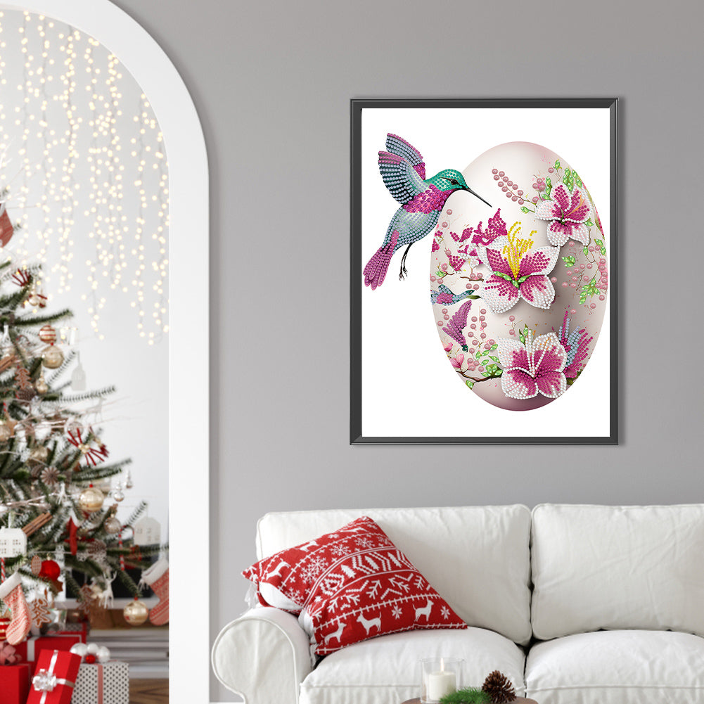 Easter Egg Hummingbird - Special Shaped Drill Diamond Painting 30*40CM