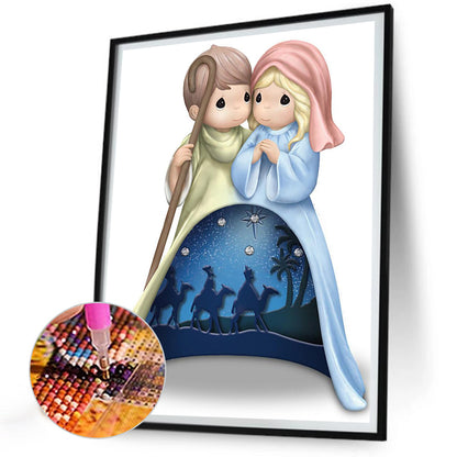 Precious Moments Doll Jesus Angel - Full Round Drill Diamond Painting 30*40CM