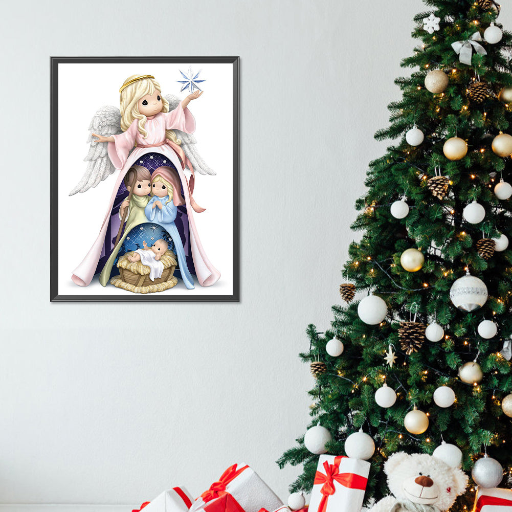 Precious Moments Doll Jesus Angel - Full Round Drill Diamond Painting 30*40CM