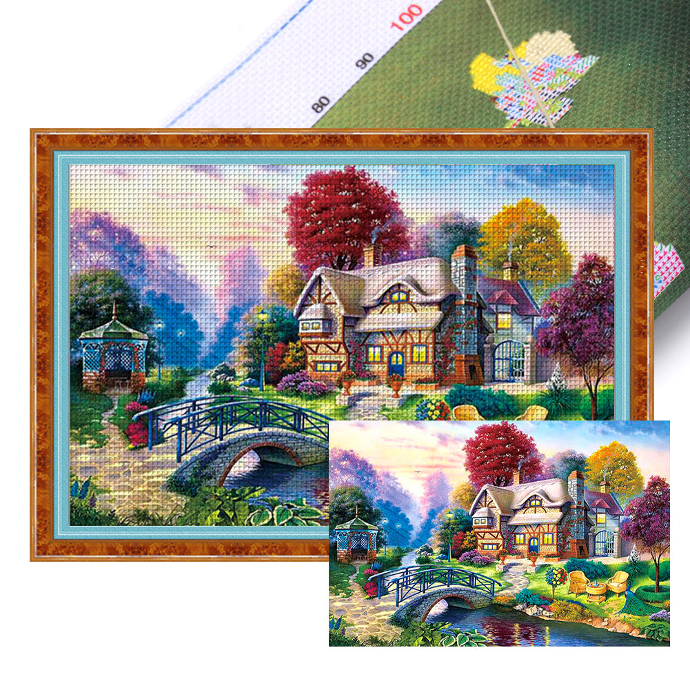 Dream House - 11CT Stamped Cross Stitch 120*79CM