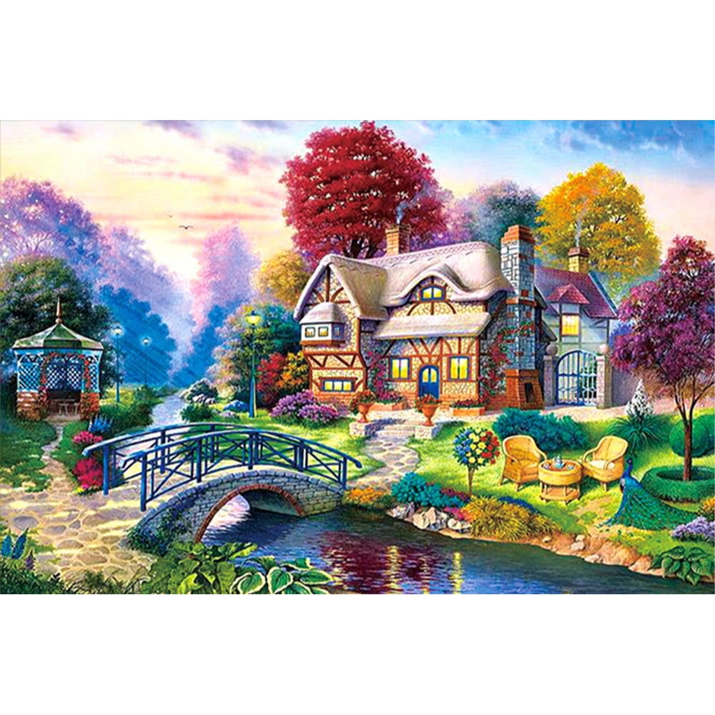 Dream House - 11CT Stamped Cross Stitch 120*79CM