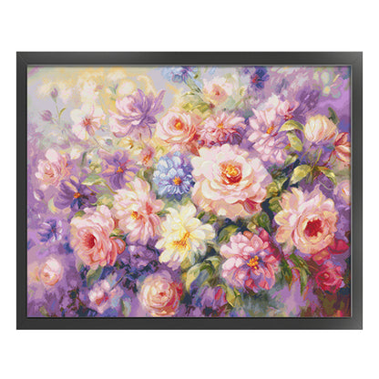 A Field Of Flowers - 11CT Stamped Cross Stitch 126*97CM