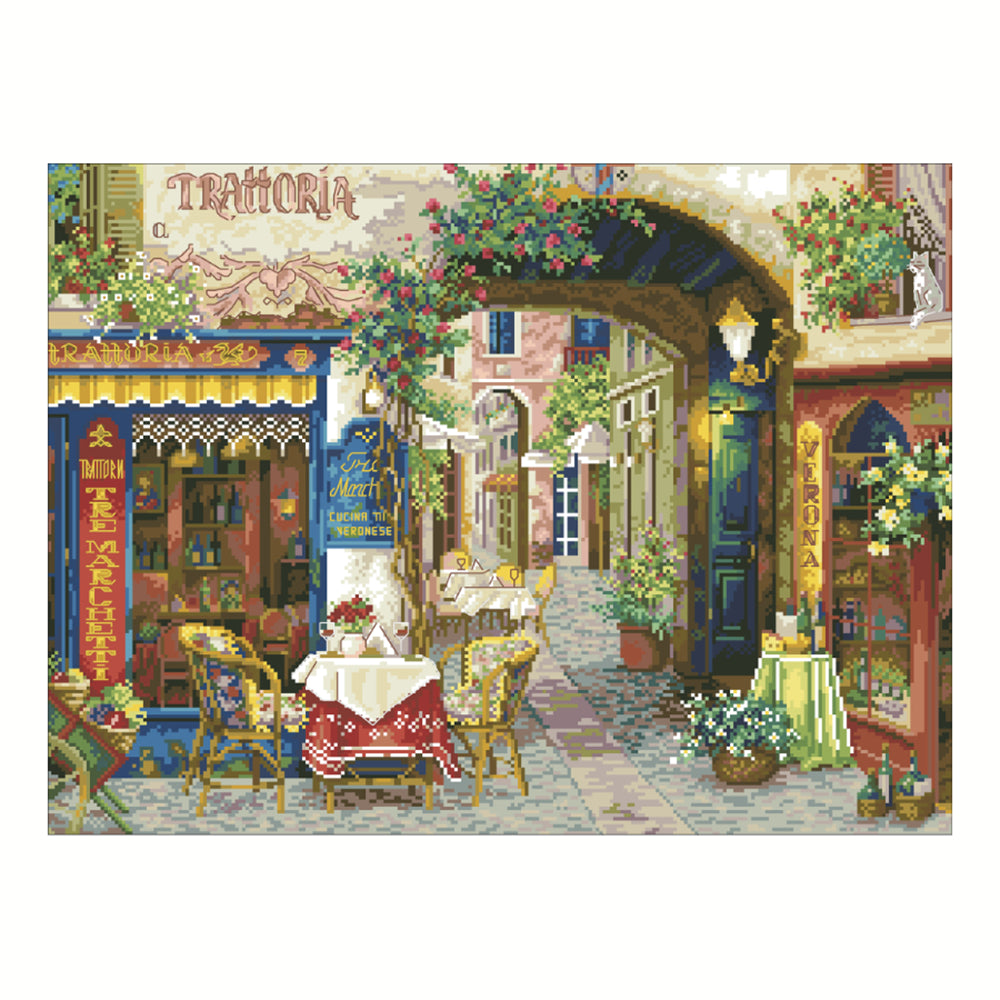 Verona Cafe - 11CT Stamped Cross Stitch 70*54CM