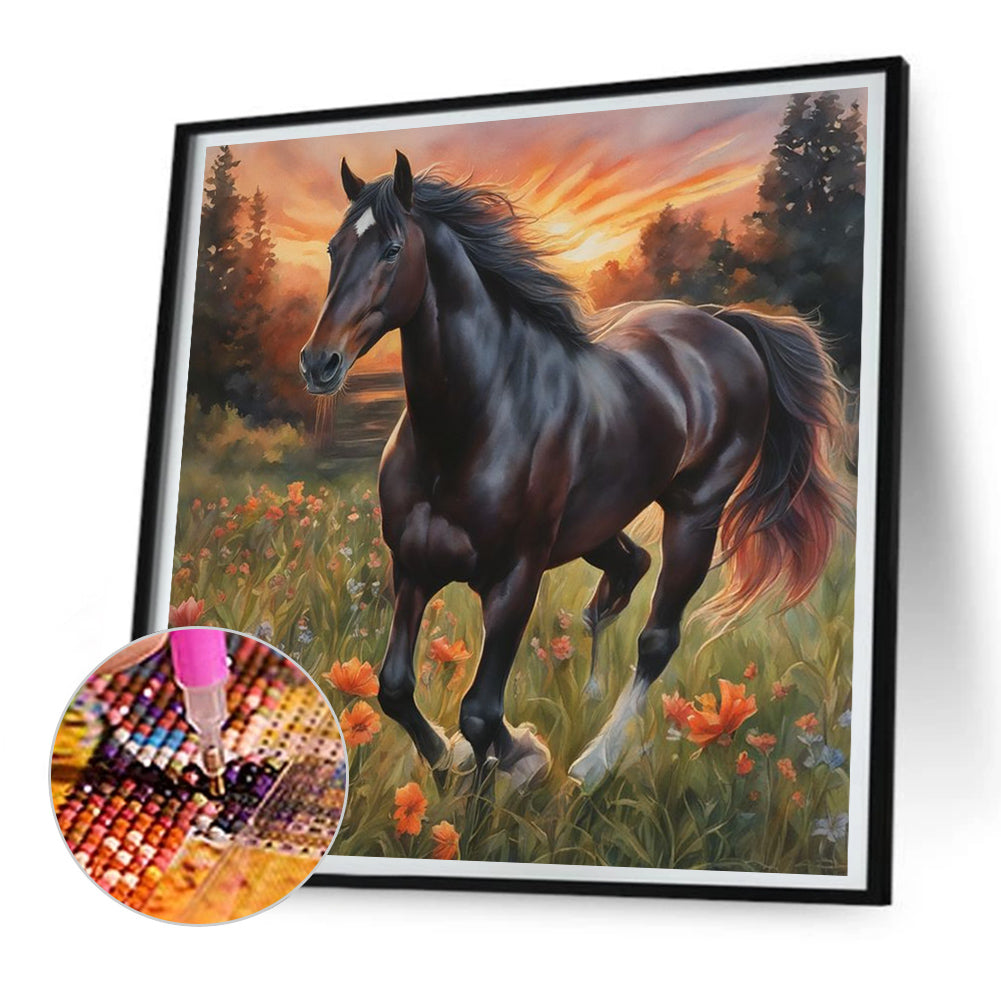Horse - Full Round Drill Diamond Painting 30*30CM