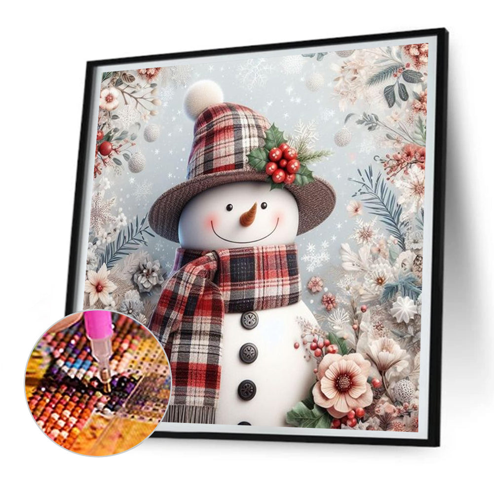 Christmas Snowman - Full Round Drill Diamond Painting 30*30CM