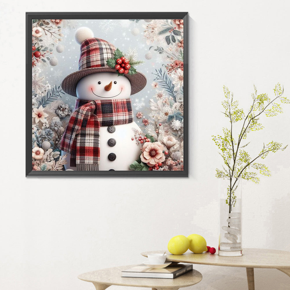 Christmas Snowman - Full Round Drill Diamond Painting 30*30CM