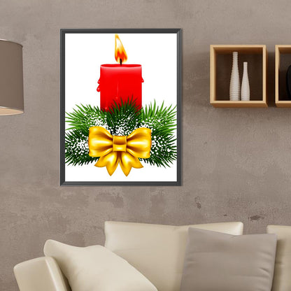 Christmas Candles - Full Round Drill Diamond Painting 30*40CM