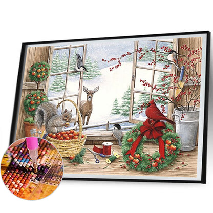 Christmas Atmosphere - Full Square Drill Diamond Painting 50*40CM